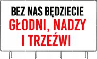 Baner PROTEST Szyld STRAJK ROLNIKÓW Projekt Logo 200x100 DUŻY wybór