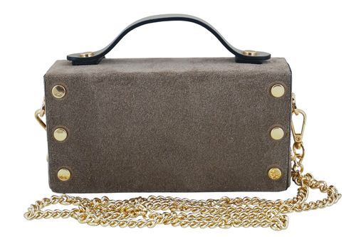 Zamszowa torebka Barberinis wizytowa - Beżowa na Arena.pl