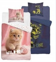 Pościel bawełniana fluorescencyjna 160x200cm KOTEK