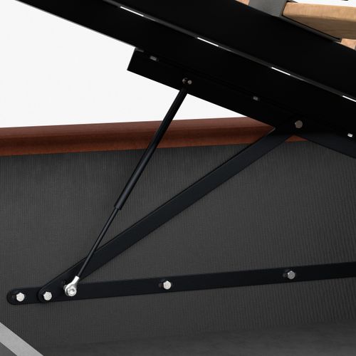 ŁÓŻKO TAPICEROWANE DO SYPIALNI 180x200 ŁÓŻKO PODWÓJNE Z POJEMNIKIEM MIODOWE na Arena.pl