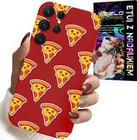 ETUI DO SAMSUNG GALAXY S25 ULTRA - WZÓR Z WESOŁĄ PIZZĄ NA CZERWONYM TLE