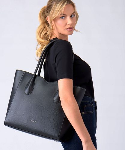 Torebka Shopper Damska PUCCINI Duża Mieści A4 Czarna Z Wycięciami BML053D-1 na Arena.pl
