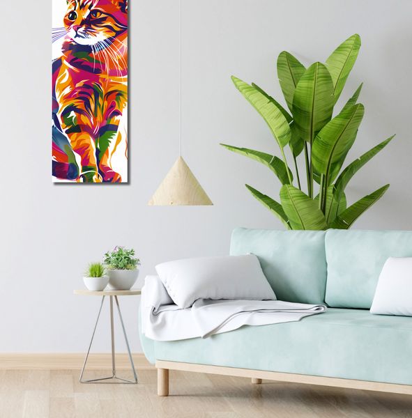 Obraz 30x90cm Nasycony Kot zdjęcie 2