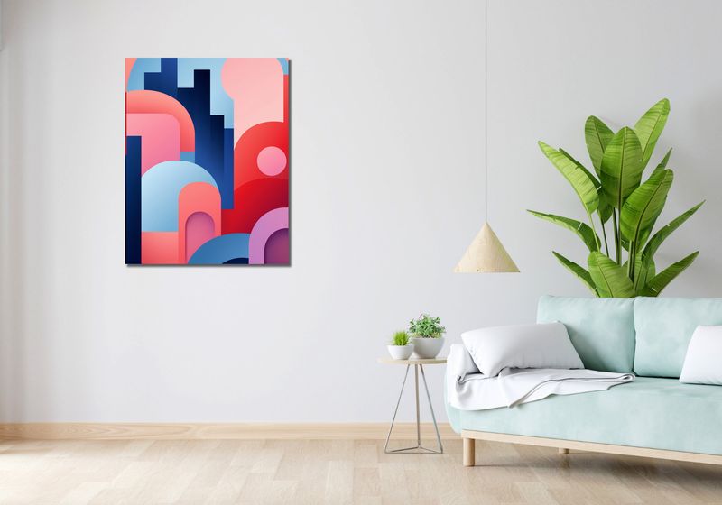 Obraz 70x90cm Miasto Kolorów zdjęcie 2