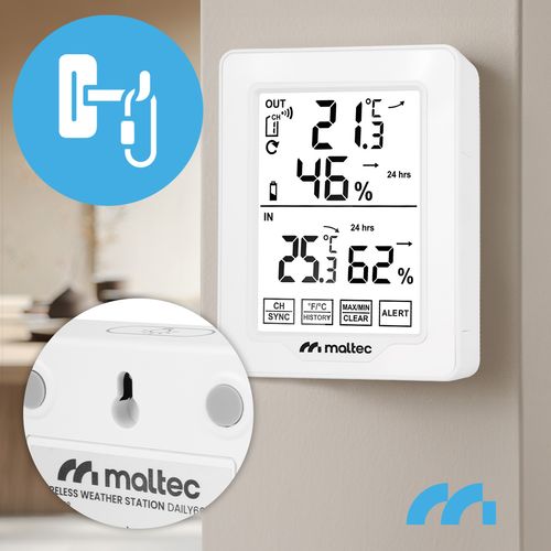 Stacja Pogodowa Bezprzewodowa Termometr Higrometr Czujnik Zewnętrzny Pogody na Arena.pl