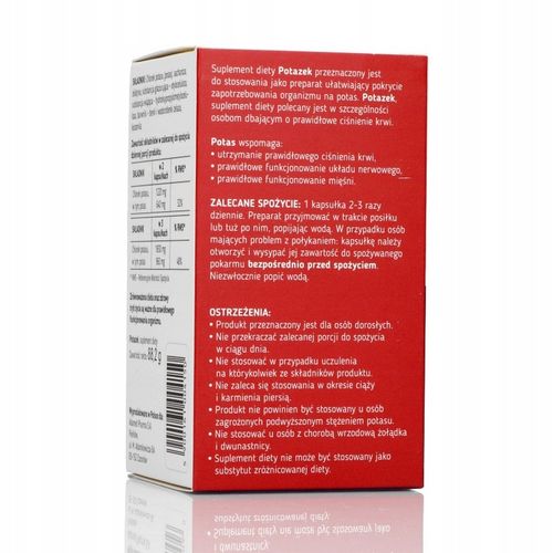 Potazek chlorek potasu 610mg potas 100 kaps na Arena.pl