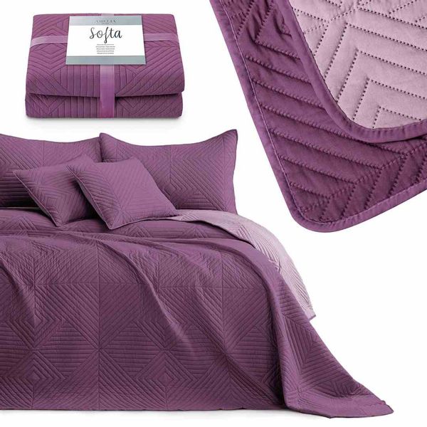 BEDS/AH/SOFTA/PALEBERRY+MAUVE/200x220 zdjęcie 1