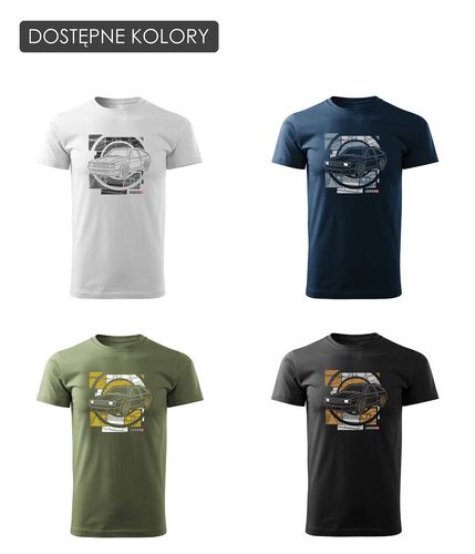 Koszulka z samochodem VW Scirocco męska granatowa REGULAR M na Arena.pl