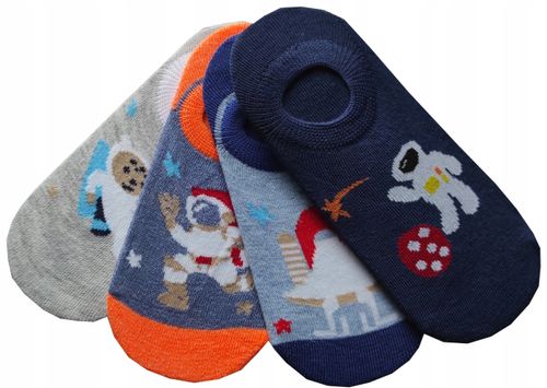 Stopki Skarpetki Balerinki Chłopięce Rakieta Kolorowe 3-pary 32-36 na Arena.pl