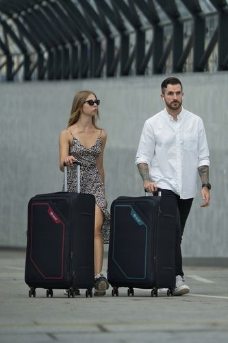 Walizka duża podróżna XXL i GRATIS materiałowa miękka pojemna 29" codura na Arena.pl