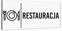 Tabliczka informacyjna RESTAURACJA Aluminium BIAŁA Dibond NADRUK UV