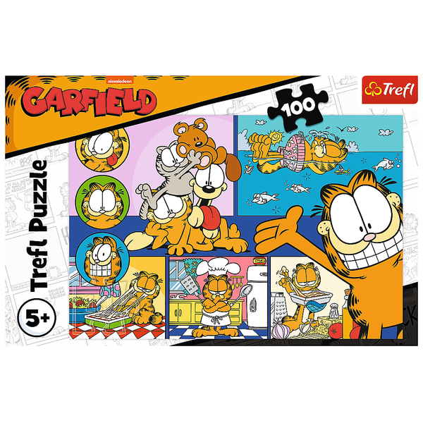 Puzzle - 100 - Leniwy Garfield Trefl 16521 zdjęcie 3