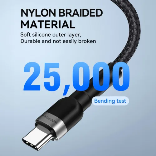 kabel wozinsky wnbcl2 lightning / usb-c pd 30w 2 m - czarny na Arena.pl