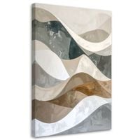 Obraz do salonu loftu biura, Abstrakcja geometryczna biały beżowy