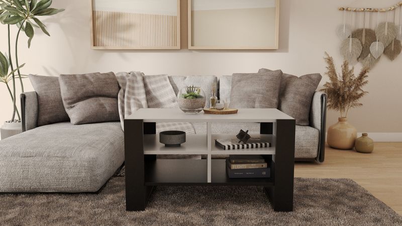 Ława Figa biało/czarna zdjęcie 3