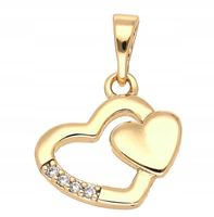 ZAWIESZKA ZŁOTA STAL CHIRURGICZNA 316L SERCE SERDUSZKO