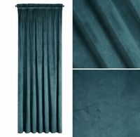 Zasłona Welurowa Welur Velvet na Taśmie 140x270 Niebieska do Salonu Petrol