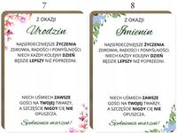 KOLCZYKI SZTYFTY KWIAT NIEZAPOMINAJKI POKRYTY ŻYWICĄ DEDYKACJA GRATIS