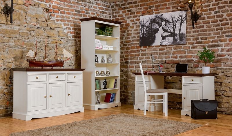 BIURKO BELLUNO BIAŁE SOSNOWE PL023B/O zdjęcie 9