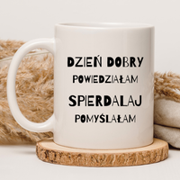 CHAMSKI KUBEK BEZ CENZURY | ŚMIESZNY PREZENT | DO PRACY BIURA DOMU | 330 ml