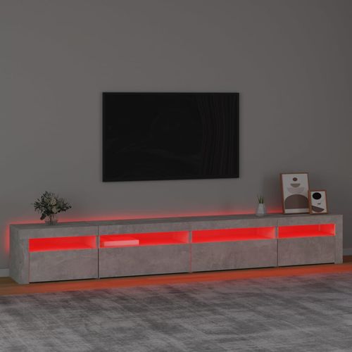 Szafka pod TV z oświetleniem LED, szarość betonu, 270x35x40 cm na Arena.pl