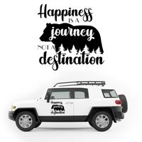 NAKLEJKA NA BOK AUTA dekoracyjna wodoodporna góry las KAMPER samochód 50cm