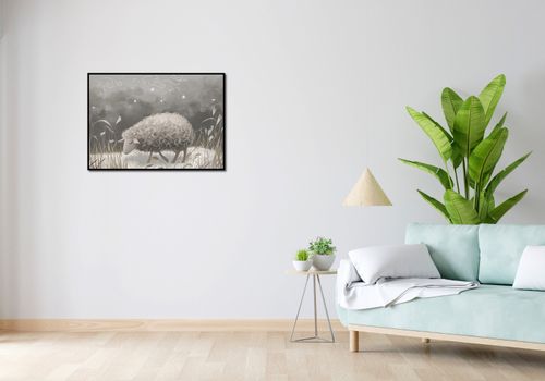 Plakat 84x59,5cm Bujna Owca na Arena.pl