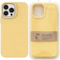 eco case etui iphone 14 plus silikonowy degradowalny pokrowiec żółte