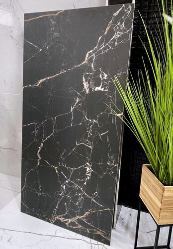 CZARNY GRES ze złotą żyłą 120X60 Czarny Marmur MATOWY - SUPER CENA!!! na Arena.pl