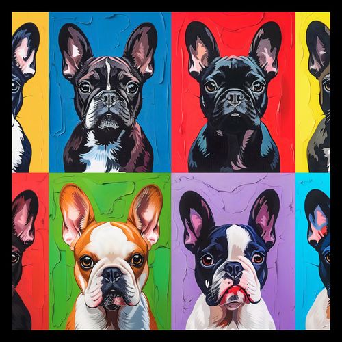 Plakat 40x40cm Buldogi Francuskie na Arena.pl