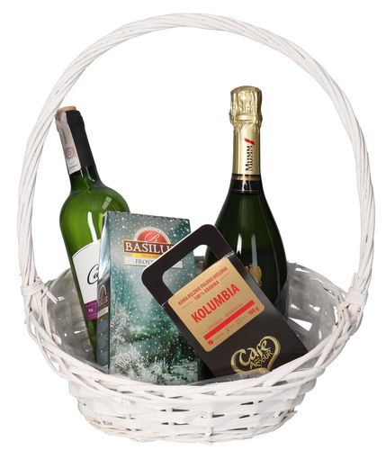 KOSZ WIKLINOWY KOSZE PREZENTOWE L BIAŁY DUŻY na Arena.pl