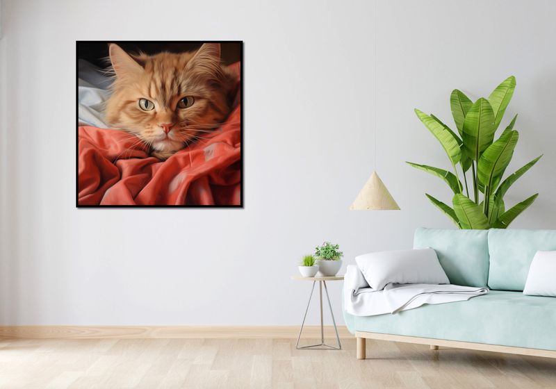 Plakat 100x100cm Mruczący Spokój zdjęcie 4