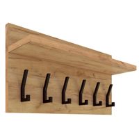 WIESZAK loft Alaska DĄB ZŁOTY z półką wiszący do przedpokoju