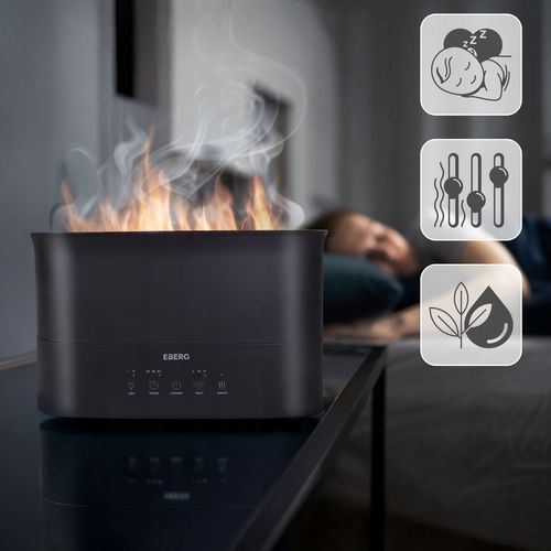 Nawilżacz powietrza EBERG LUMO 2,2l aromaterapia kominek 3D efekt na Arena.pl