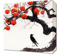Obraz 40x40cm Kruk przy Drzewie
