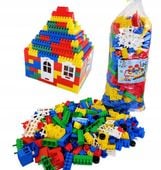 KLOCKI KONSTRUKCYJNE 500 el POLSKIE ZESTAW KLOCKÓW PLASTIKOWE KREATYWNE