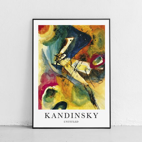 Plakat Kandinsky abstrakcja 40x50 cm w czarnej ramie na Arena.pl