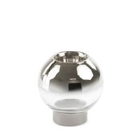 Świecznik dekoracyjny ze szkła artystycznego ZOJA 15x15 srebrny