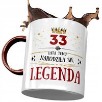 Kubek Bordowy Na Urodziny 33 33Cie 33-Cie Prezent Z Nadrukiem Ze Zdjęciem