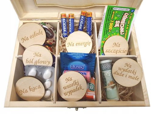 Niezbędnik Skrzynka PREZENT Urodziny BOX 18 30 40 80 pudełko urodzinowe na Arena.pl