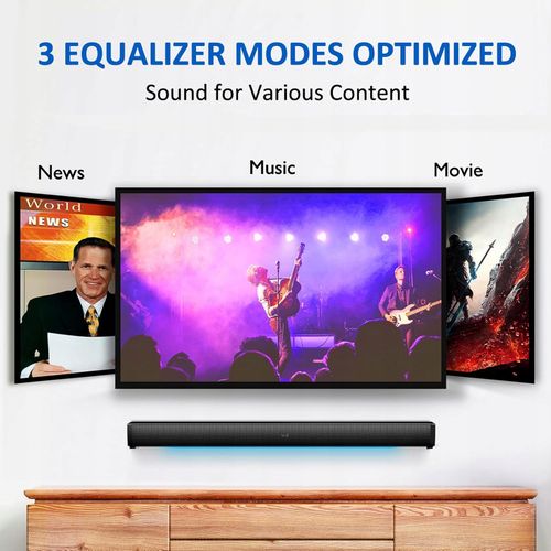 Foxnovo Soundbar MX2 z Bluetooth 6.0 Czarny z Niebieską Diodą LED 80W na Arena.pl