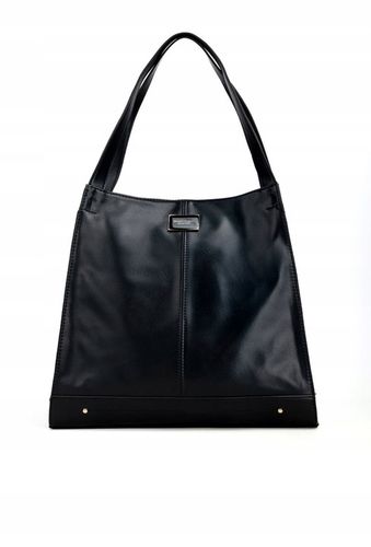 TOREBKA DAMSKA MONNARI Czarna Na Ramię SHOPPER Ćwieki Dżety DŁUGI PASEK na Arena.pl