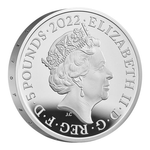The Queen's Reign Honours and Investitures Srebro £5 2022 Proof na Arena.pl