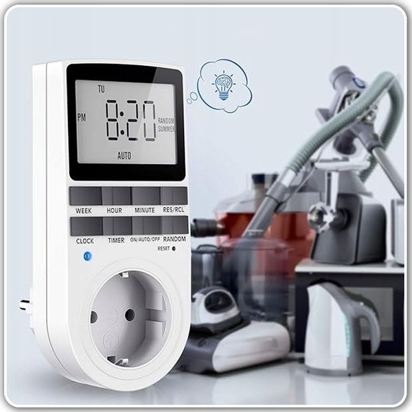 PROGRAMATOR CZASOWY TIMER WŁĄCZNIK WYŁĄCZNIK PRĄDU ENERGOOSZCZĘDNY CYFROWY zdjęcie 7