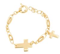 bransoletka z dwoma krzyżykami (b21/wio/51au)