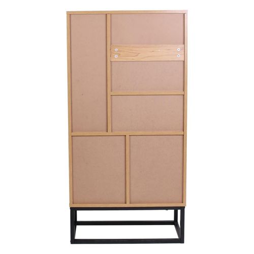 Regał Abbott dąb/czarny na Arena.pl