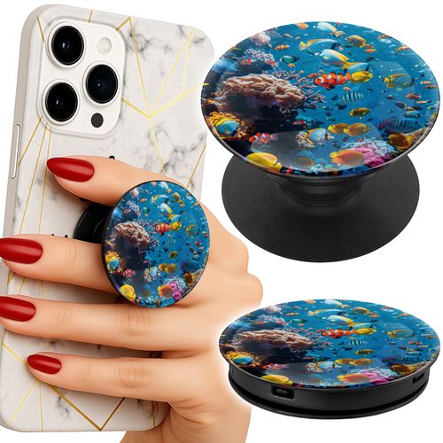 Uchwyt do telefonu Popsocket na palce/stojak RAFA KOLOROWE RYBKI PODWODNY na Arena.pl