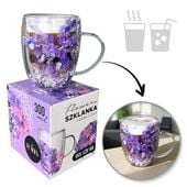 Szklanka termiczna 300 ml z suszonymi kwiatami