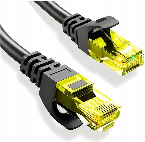 PRZEWÓD INTERNETOWY ETHERNET RJ45 CZARNY 20m KABEL SIECIOWY LAN CAT 6 UTP na Arena.pl