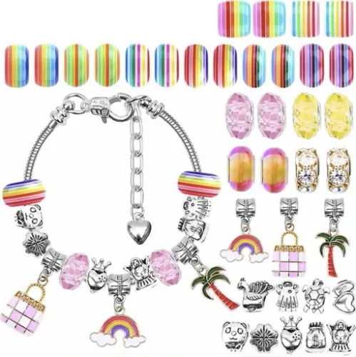 Zestaw do Robienia Biżuterii Bransoletek DIY 107el na Arena.pl